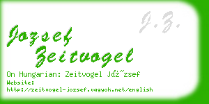 jozsef zeitvogel business card